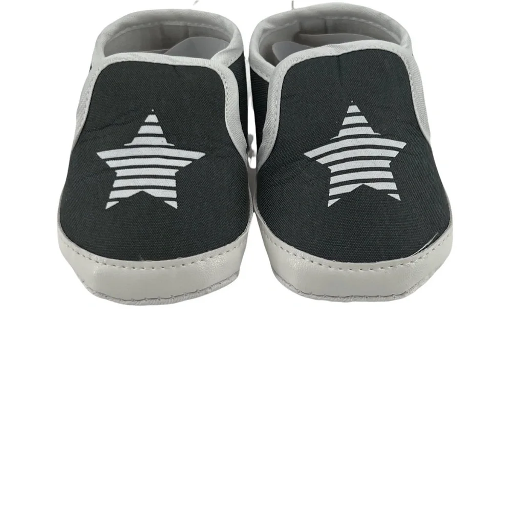 bon bebe Blue Star Slip On Crib Shoes Size 3-9 Months